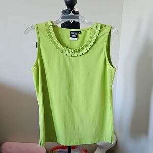 Sharon Young Lime Green Sleeveless Tank